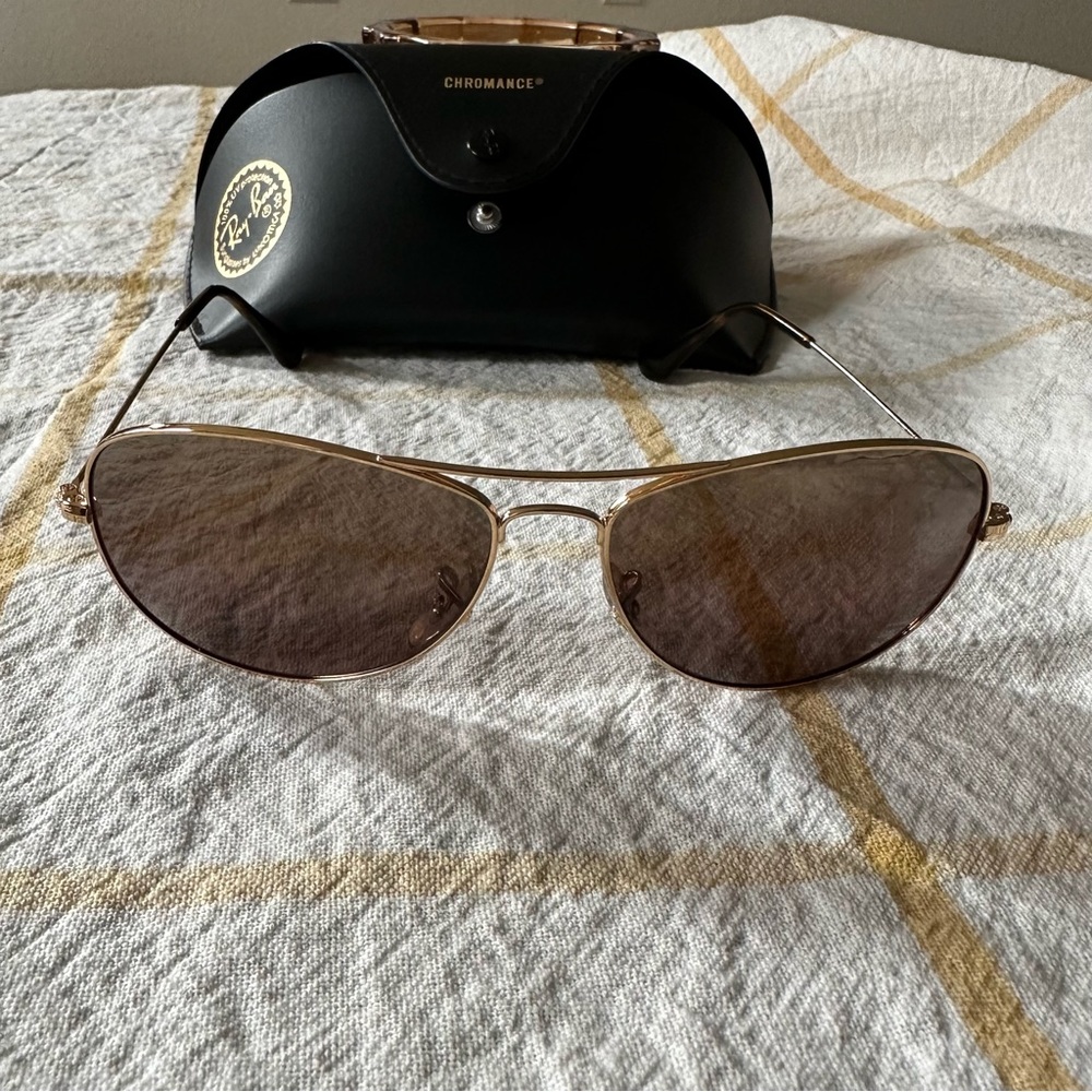 Ray Ban Chromance glasses gold RB3562
